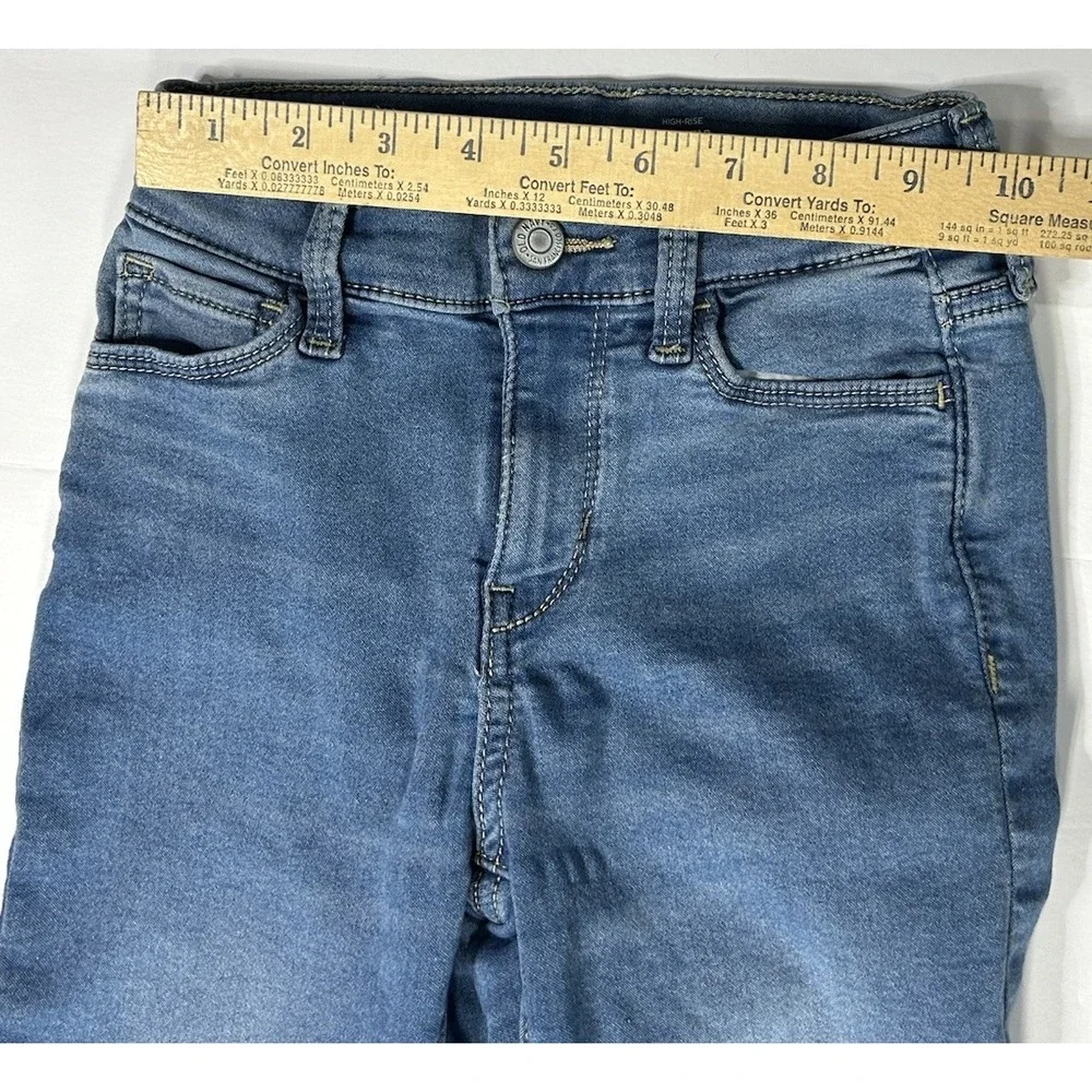 Old‎ Navy Rockstar Jeggings Girls Size 8 High Rise Stretch Blue Built In Tough
